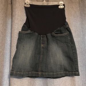 Medium Motherhood Maternity Jean Skirt